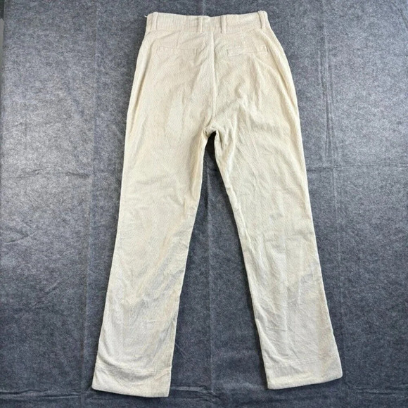 Faherty Womens Portland Flare Leg Corduroy Pants Egret Cream 28 Denim Cotton 494 - Picture 12 of 14